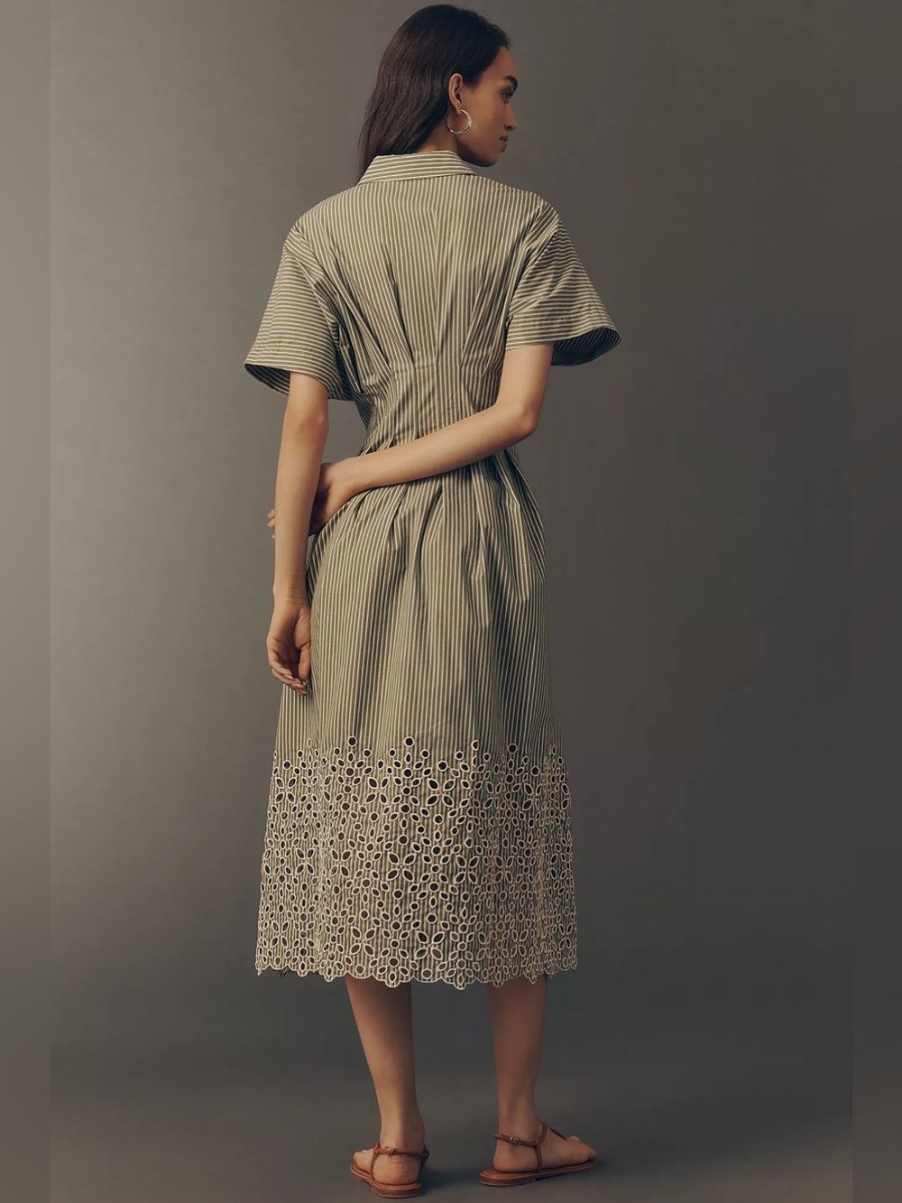 Tobie Eyelet Shirtdress by Exquise - Picture 2 of 11